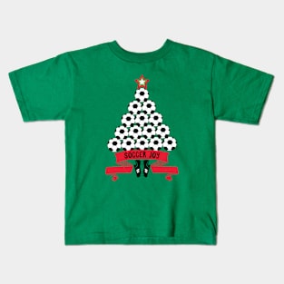 Soccer Joy Holiday Tree Kids T-Shirt